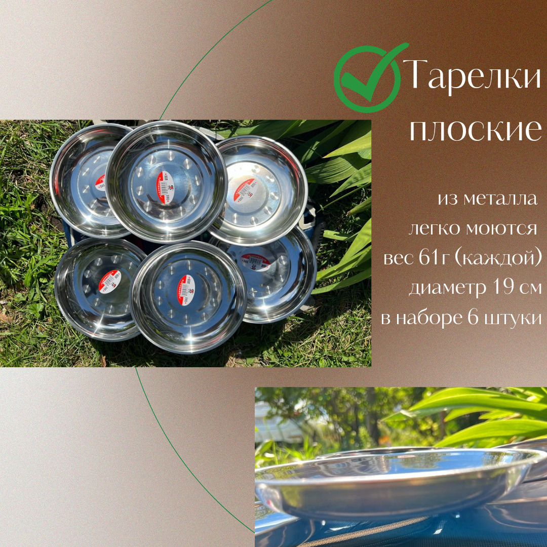 Рюкзак - холодильник с набором посуды для туризма рыбалки на 6 персон 2 в 1