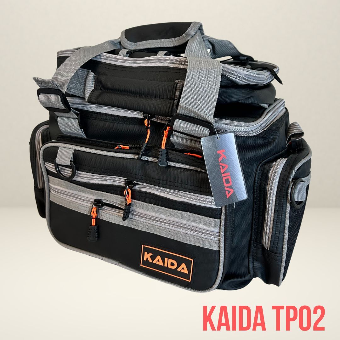 Сумка на плечо / Сумка для рыбалки KAIDA черная 43*27*32 см