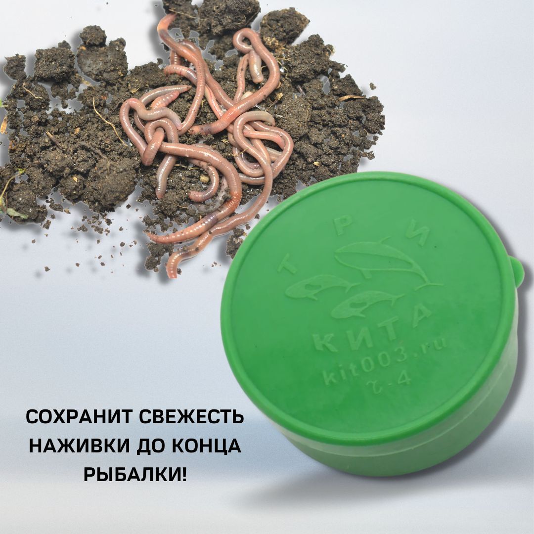 Контейнер рыболовный / Мотыльница для рыбалки коробка для наживки опарышница-04 Три Кита