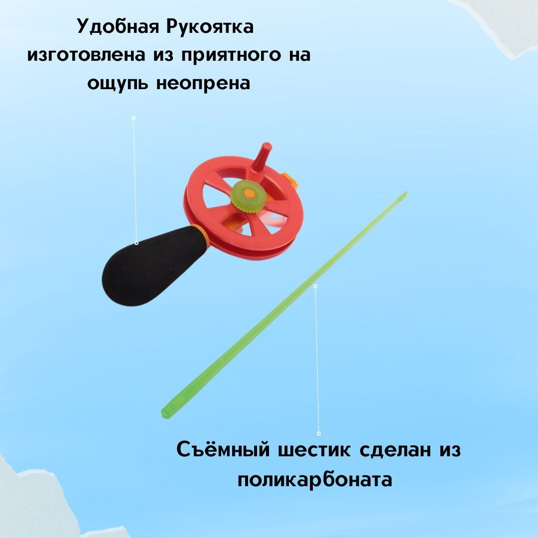Удочка для зимней рыбалки скелетон WestMan / Удилище для зимней рыбалки неопреновая 70 мм 2 шт