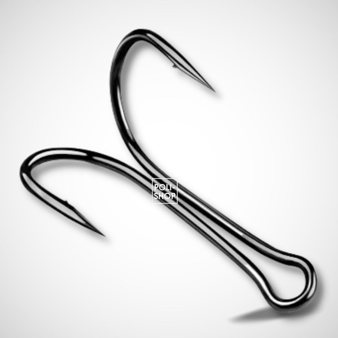 Крючок двойной Carbon Hooks Zori размер 2 в наборе 30 штук