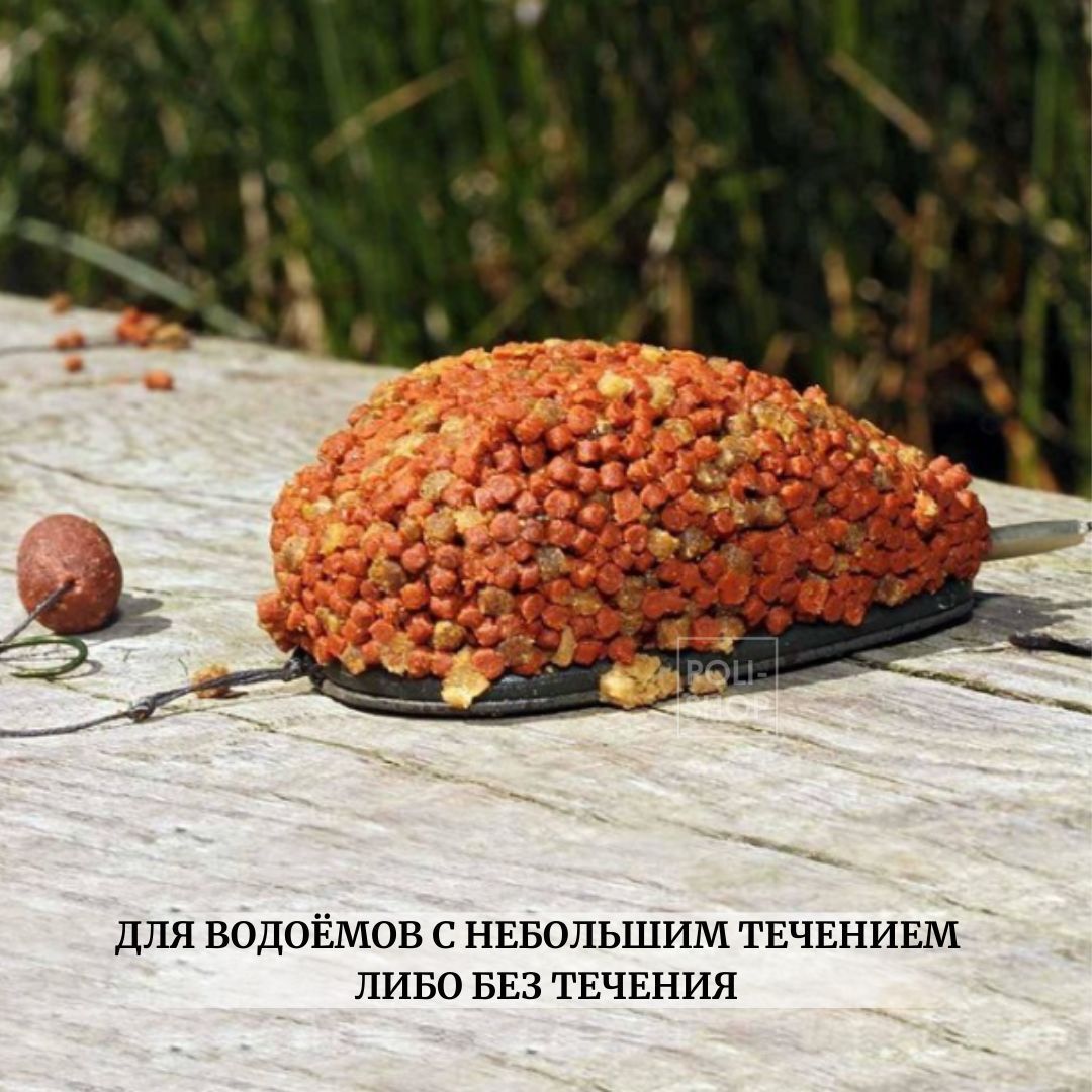 Оснастка Рыболовная / Кормушка готовая для рыбалки / Фидерный монтаж с флэт кормушкой "Арбуз" 50 грамм