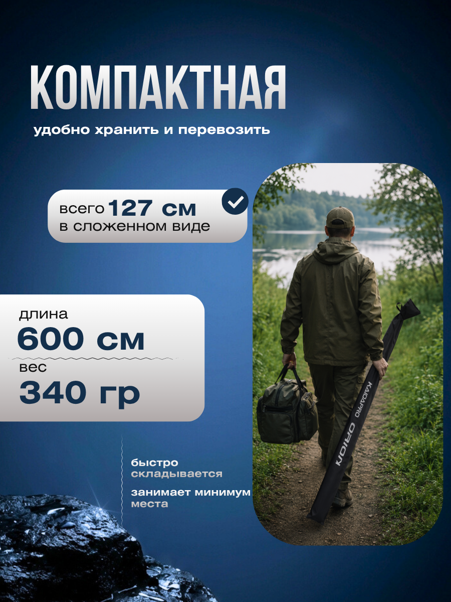 Удилище телескопическое Kaida ORION 6,0м