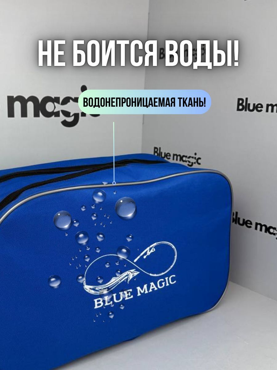 Жерлицы зимние оснащенные / набор жерлиц в сумке 10 штук Blue Magic алюминиевая стойка, диаметр катушки 90 мм