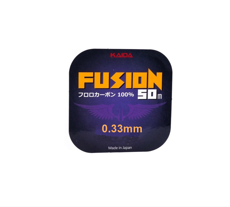 Леска KAIDA FUSION прозрачная 50м 0,33мм FluoroCarbon 100%