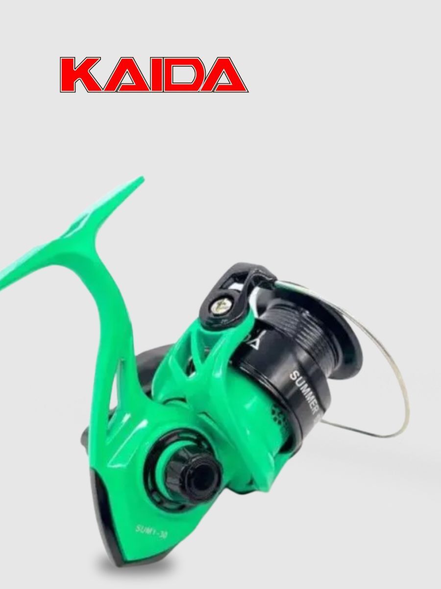 Катушка для спиннинга и удочки Kaida катушка для рыбалки безынерционная с передним фрикционом SUMMER SUM1-50 (2) подшипник