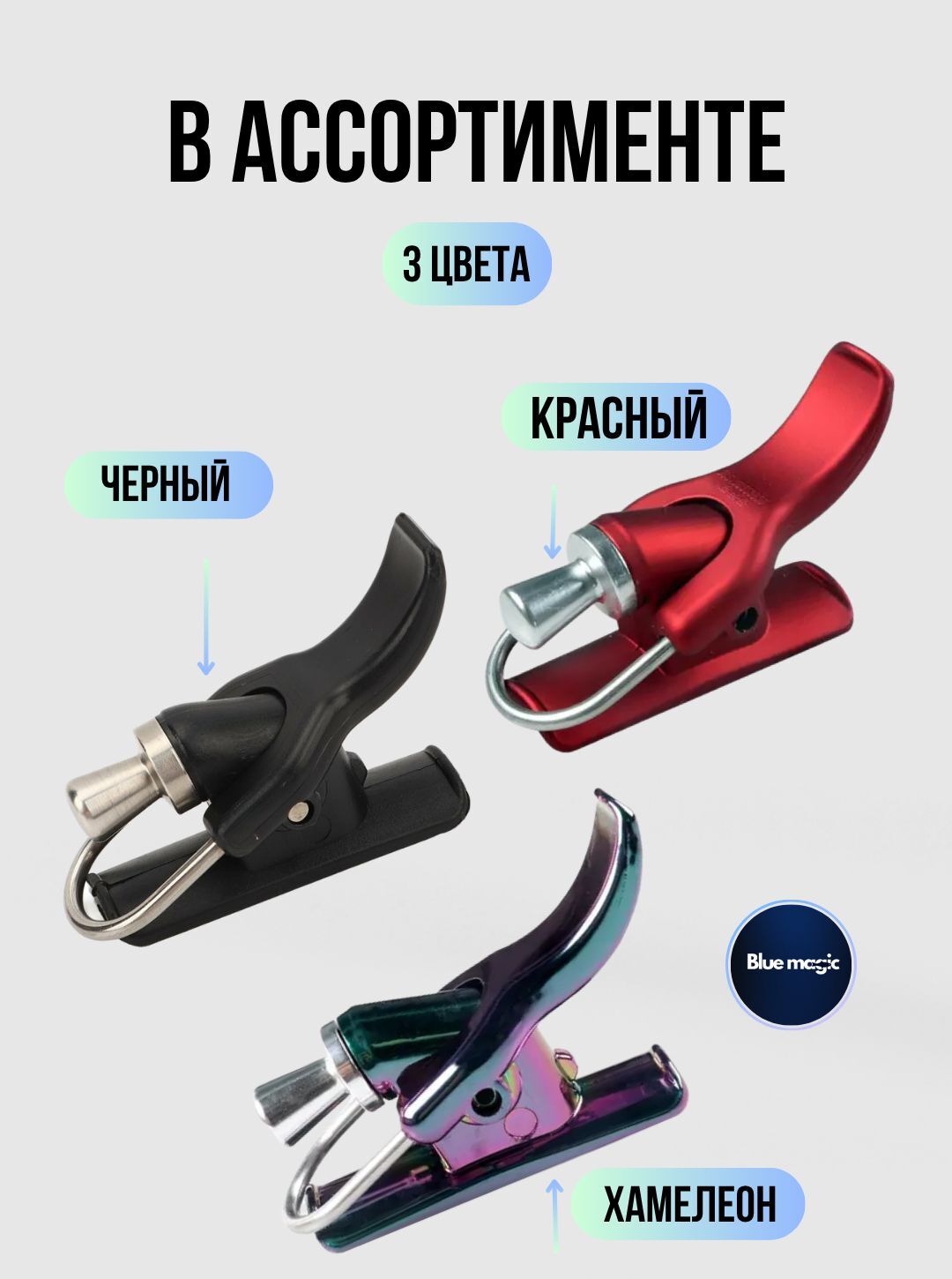 Рыболовный зажим для удилища / Устройство для заброса спиннингов с двумя стяжками хамелеон