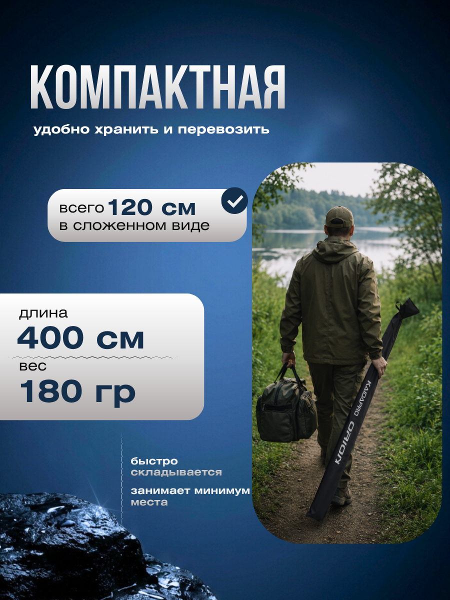 Удилище телескопическое Kaida ORION 4,0м