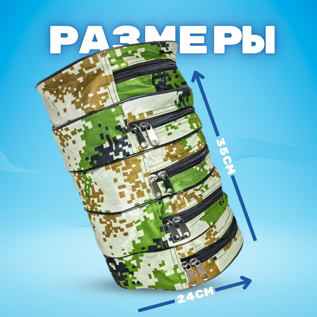 Сумка для жерлиц / сумка для жерлиц кружков на зимнюю летнюю рыбалку