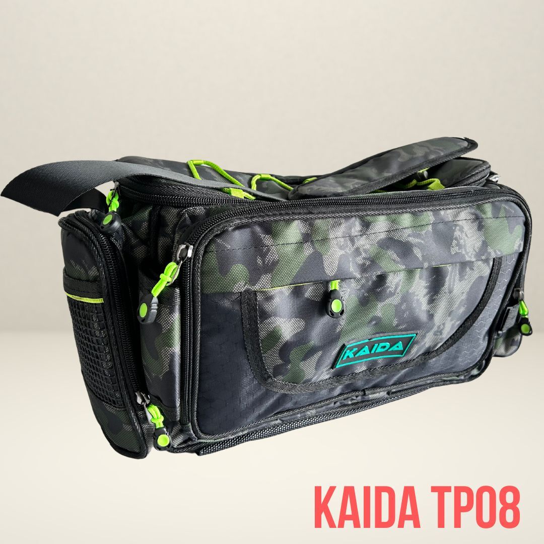 Сумка на плечо / Сумка для рыбалки KAIDA с неоновым шнуром 38х14х25 см