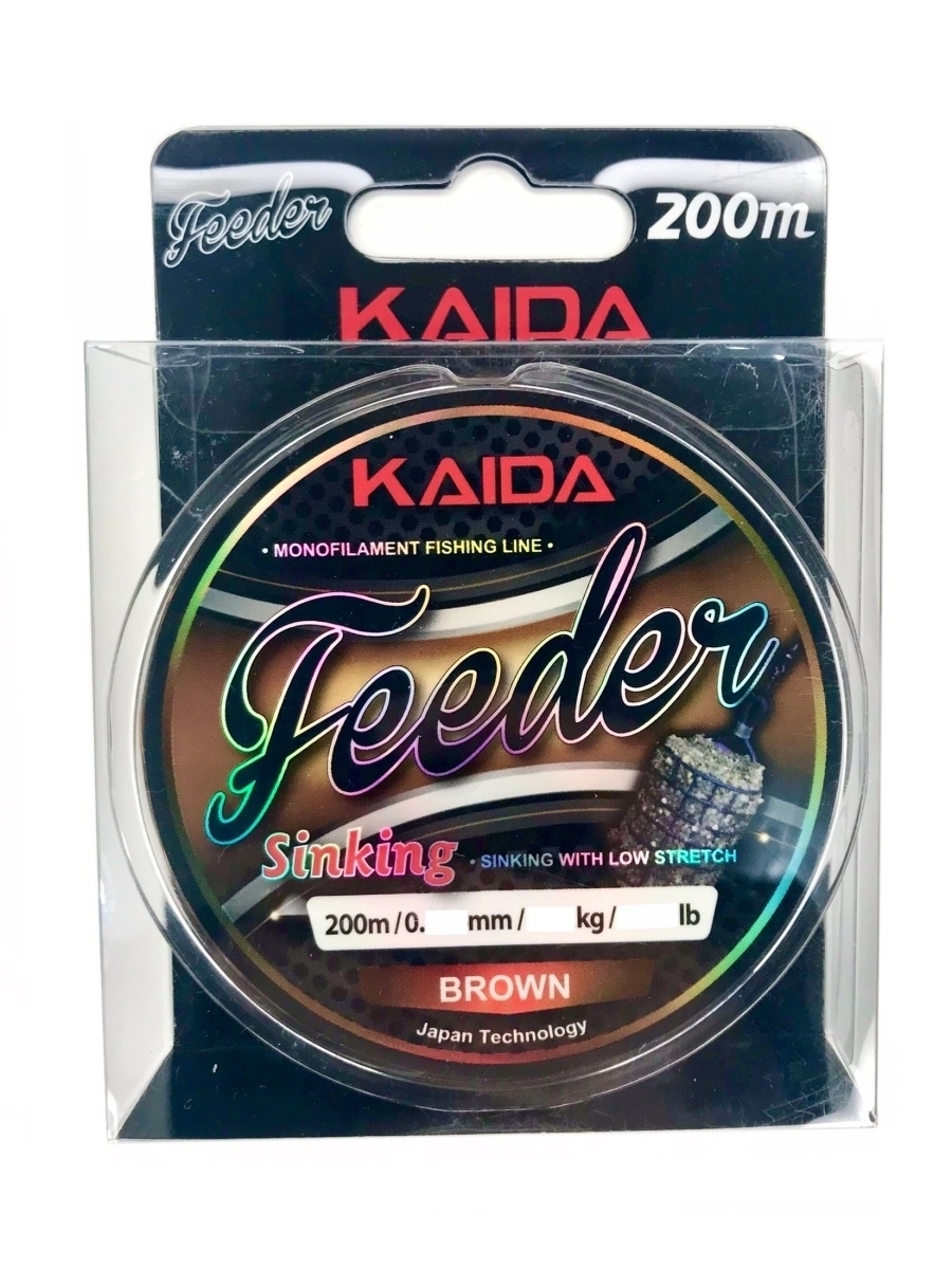 Фидерная леска KAIDA Feeder Sinking 200m 0.203mm 3.83kg / леска для рыбалки