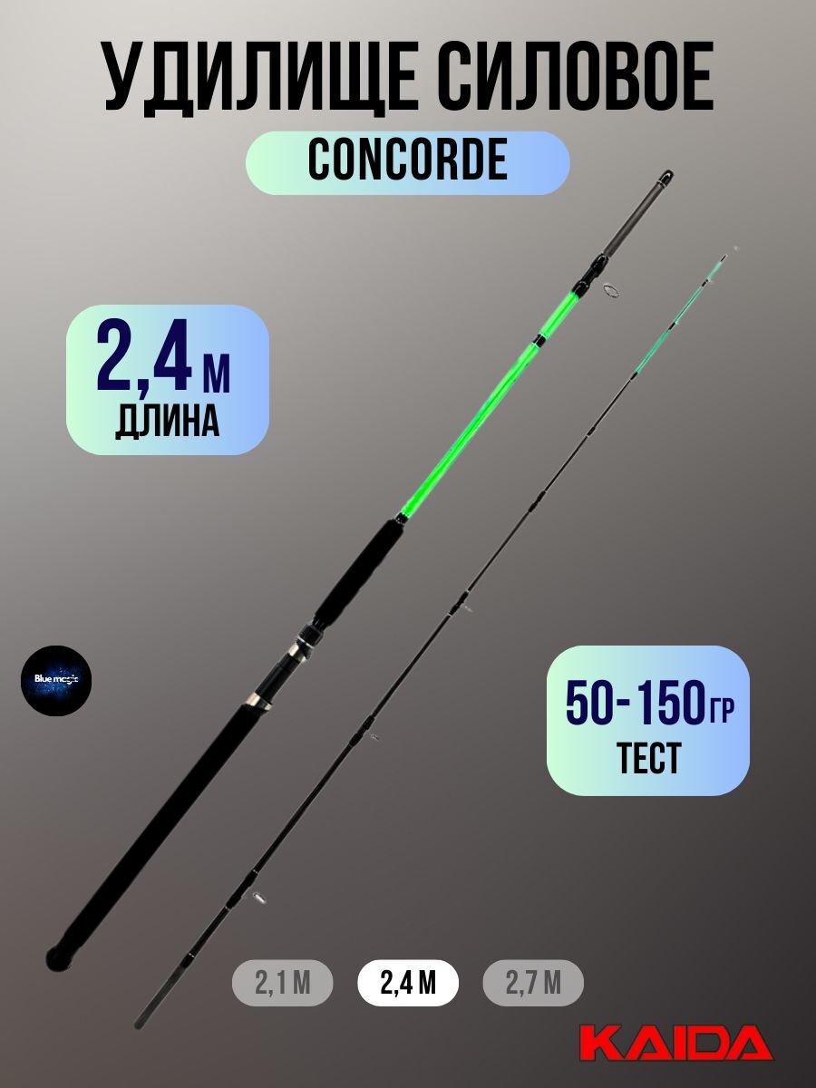 Удилище силовое Kaida CONCORDE тест 50-150g 2,4м