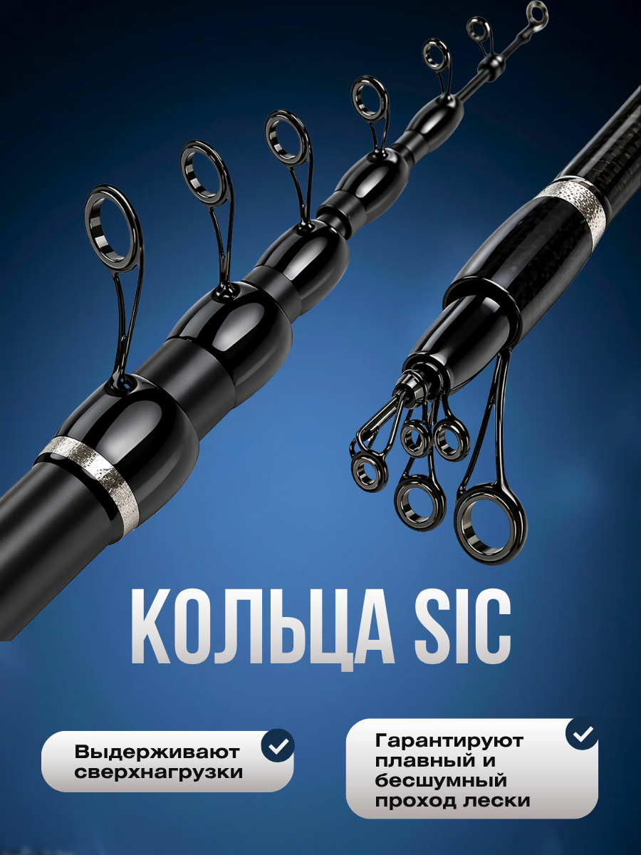 Удилище карповое телескопическое KAIDA Big FISH Tele Carp 3,6м