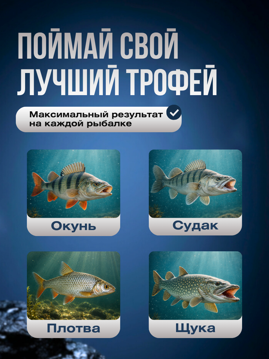 Удочка для зимней рыбалки скелетон WestMan / Удилище для зимней рыбалки пенопластовая 1 шт