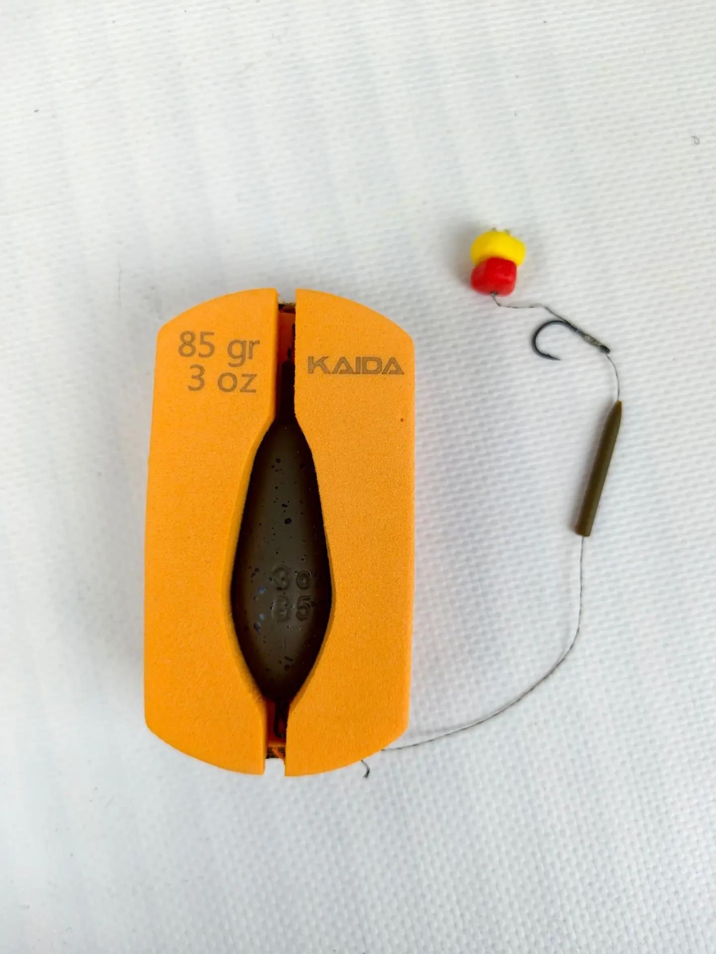 Кормушка фидерная KAIDA с оснасткой 6#, Gripper Dinstance Lead для донной ловли 85 гр