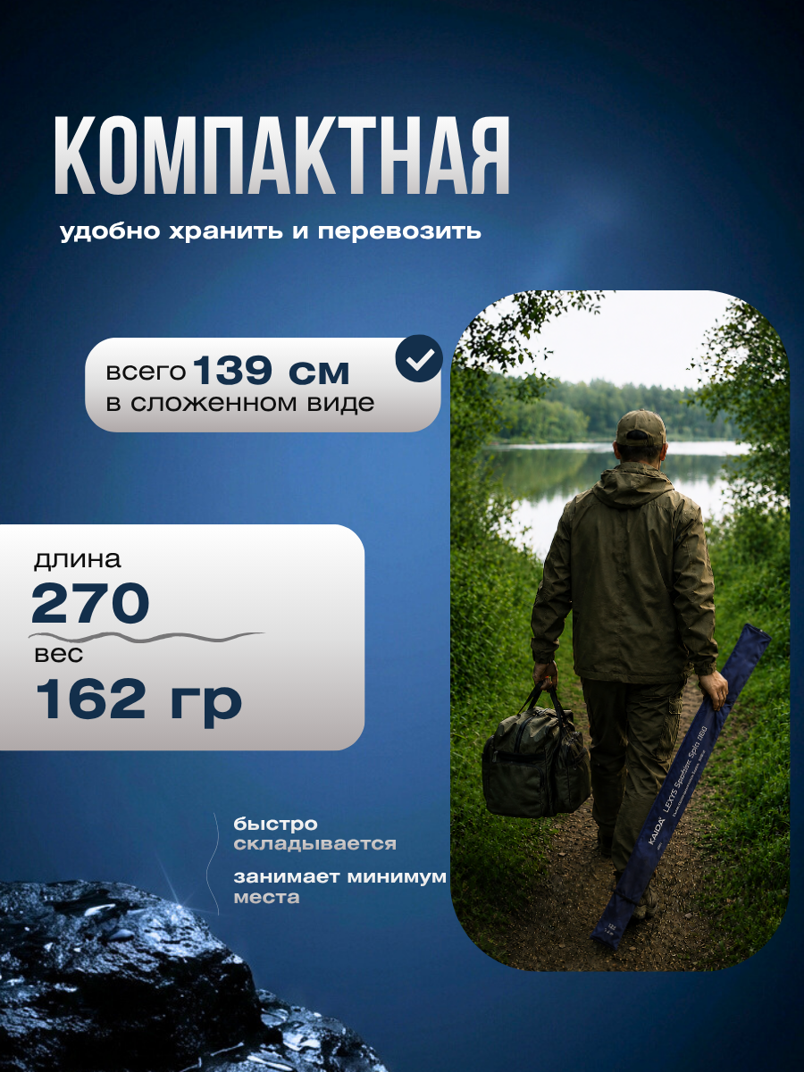 Спиннинг штекерный Kaida LEXUS Sapphire тест 3-15g 2,7м
