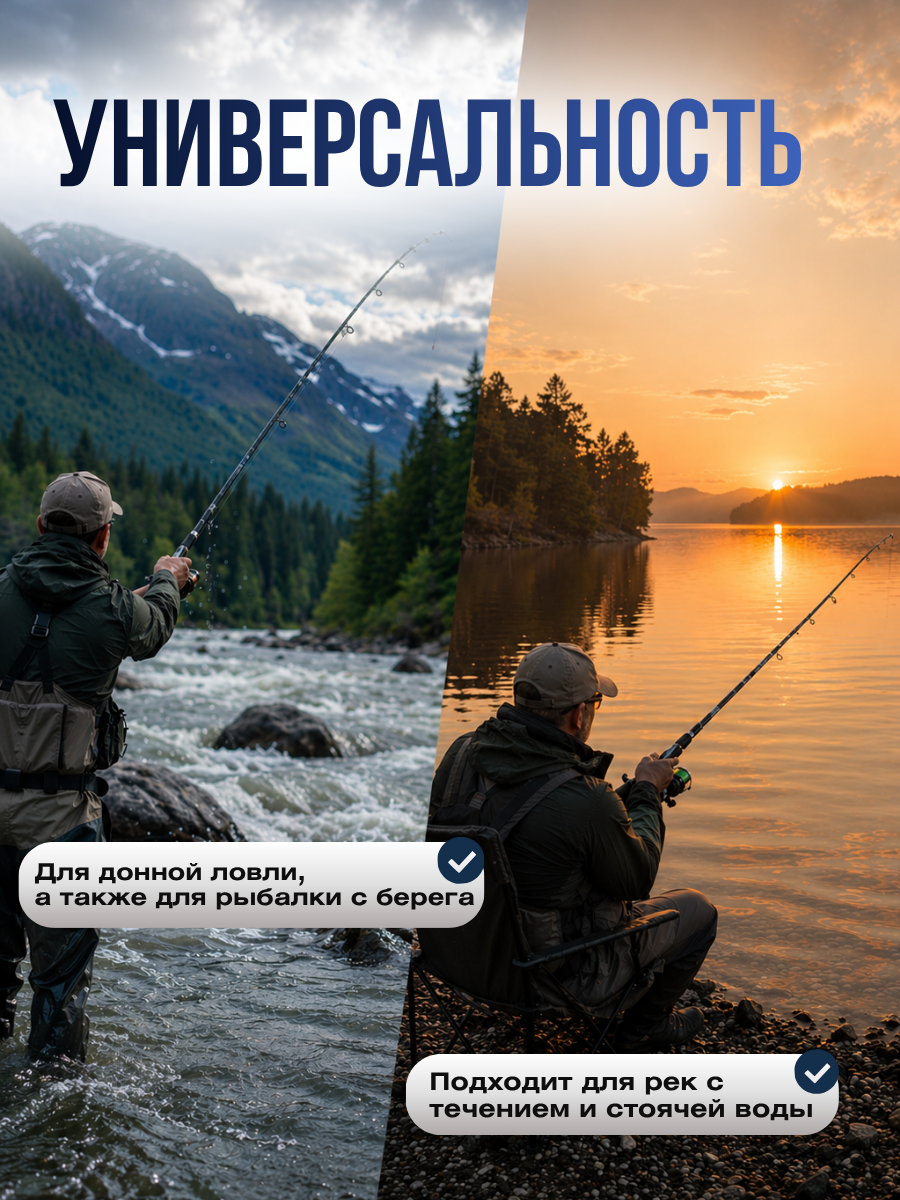 Удилище карповое телескопическое KAIDA Big FISH Tele Carp 3,6м