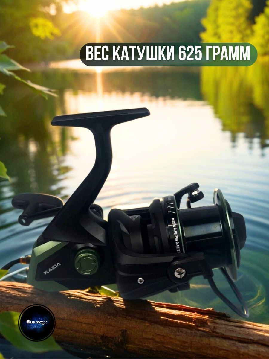 Катушка для спиннинга и удочки Kaida катушка для рыбалки безынерционная PIONEER 10000 (6+1) подшипник