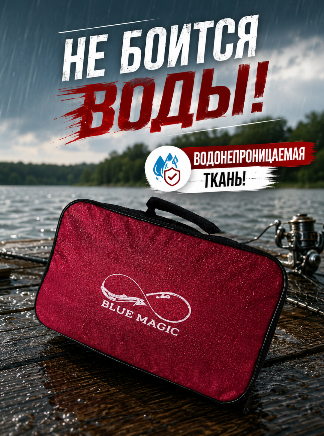 Сумка для эхолота чехол под голову эхолота 12" Blue Magic цвет темно-красный
