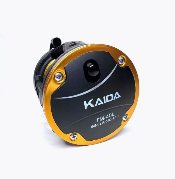 Катушка для спиннинга и удочки Kaida катушка для рыбалки TM-40L мультипликатор праворукая